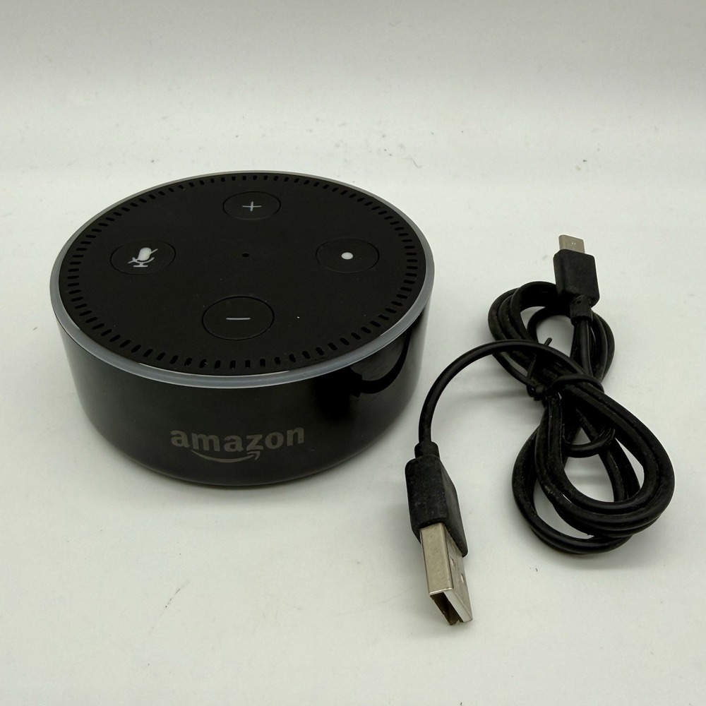 Amazon Echo Dot Black RS03QR‎ With USB Cable Tested